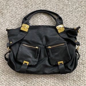 Black Leather Shoulder Bag